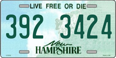 NH license plate 3923424