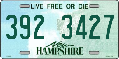 NH license plate 3923427