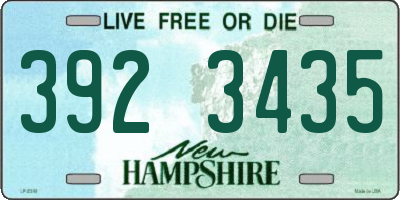 NH license plate 3923435