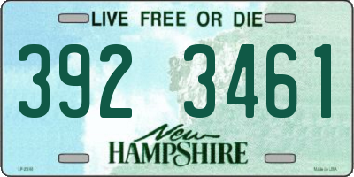 NH license plate 3923461