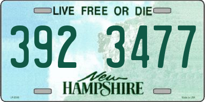 NH license plate 3923477
