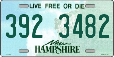 NH license plate 3923482