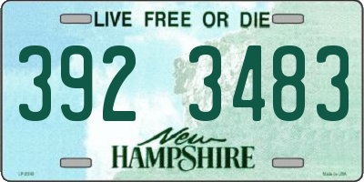NH license plate 3923483