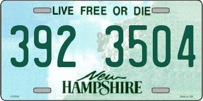 NH license plate 3923504