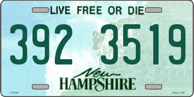 NH license plate 3923519