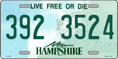 NH license plate 3923524