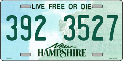 NH license plate 3923527