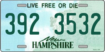 NH license plate 3923532