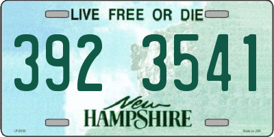 NH license plate 3923541