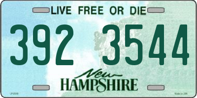 NH license plate 3923544