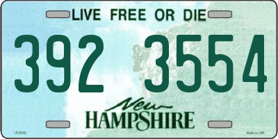 NH license plate 3923554