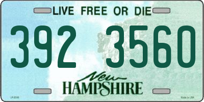 NH license plate 3923560