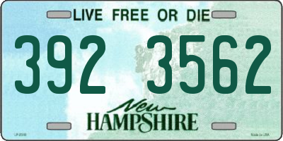NH license plate 3923562