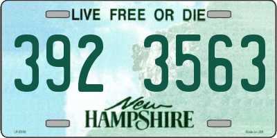 NH license plate 3923563