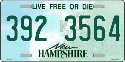 NH license plate 3923564