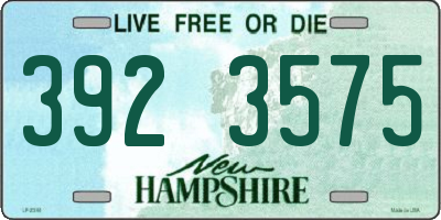 NH license plate 3923575