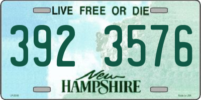 NH license plate 3923576