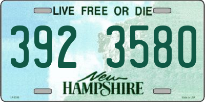 NH license plate 3923580