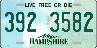 NH license plate 3923582