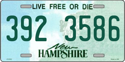 NH license plate 3923586