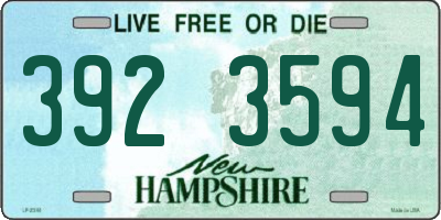 NH license plate 3923594