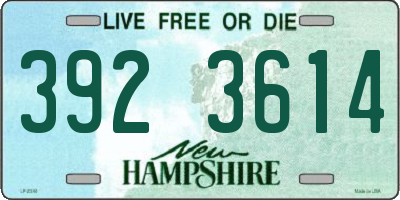 NH license plate 3923614