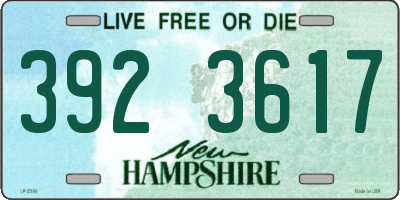 NH license plate 3923617