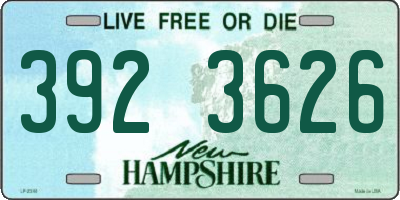 NH license plate 3923626