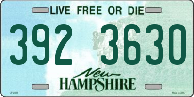NH license plate 3923630