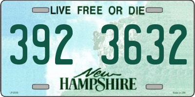 NH license plate 3923632