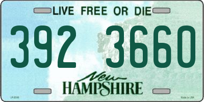 NH license plate 3923660