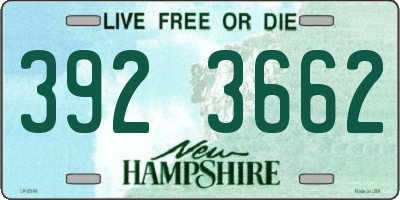 NH license plate 3923662