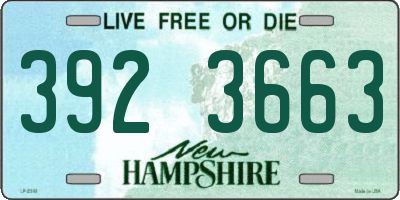 NH license plate 3923663