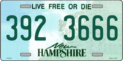 NH license plate 3923666