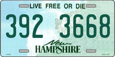 NH license plate 3923668