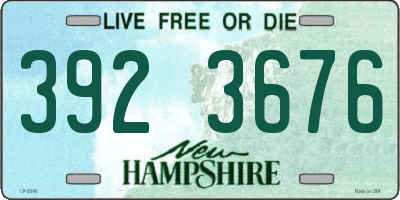 NH license plate 3923676