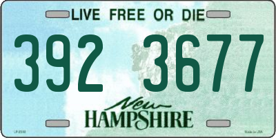 NH license plate 3923677