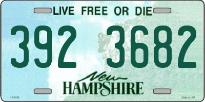NH license plate 3923682