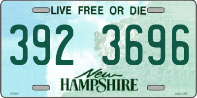 NH license plate 3923696