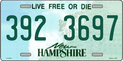 NH license plate 3923697