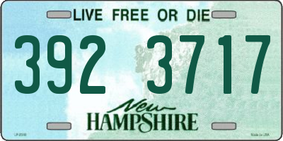 NH license plate 3923717