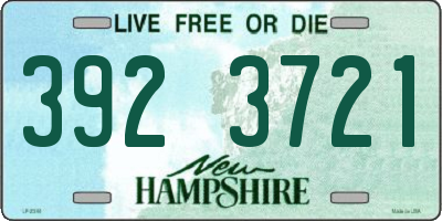 NH license plate 3923721