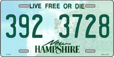 NH license plate 3923728