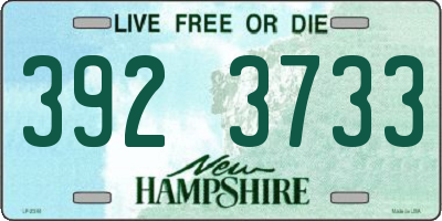 NH license plate 3923733