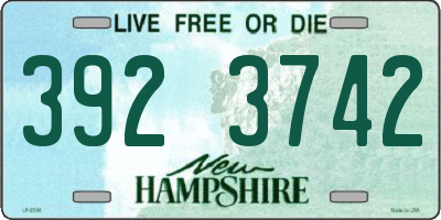 NH license plate 3923742