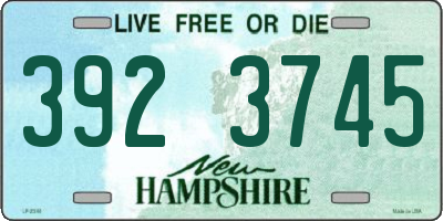 NH license plate 3923745