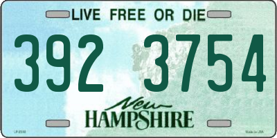 NH license plate 3923754
