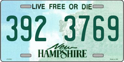 NH license plate 3923769