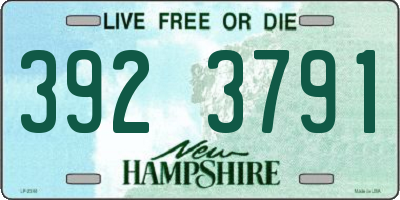 NH license plate 3923791