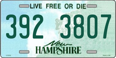 NH license plate 3923807